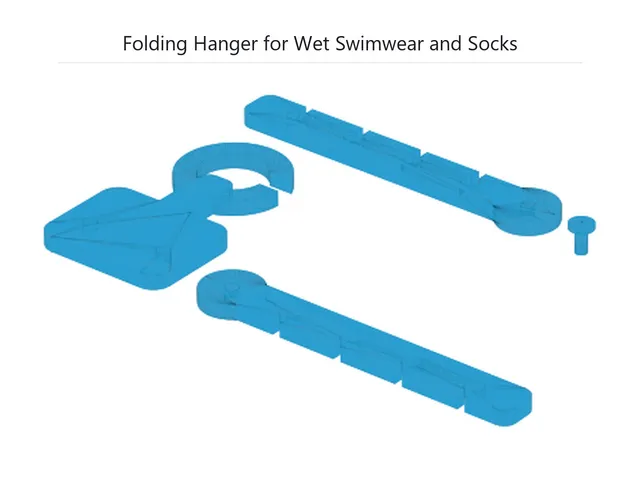 Folding Hanger for Wet Swimwear and Socks
