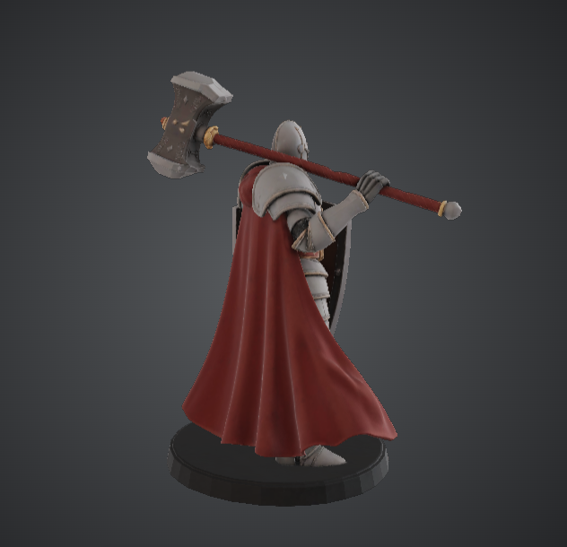 Warhammer Paladin Knight – Armoured Guardian with Heraldic Shield — miniatura 3