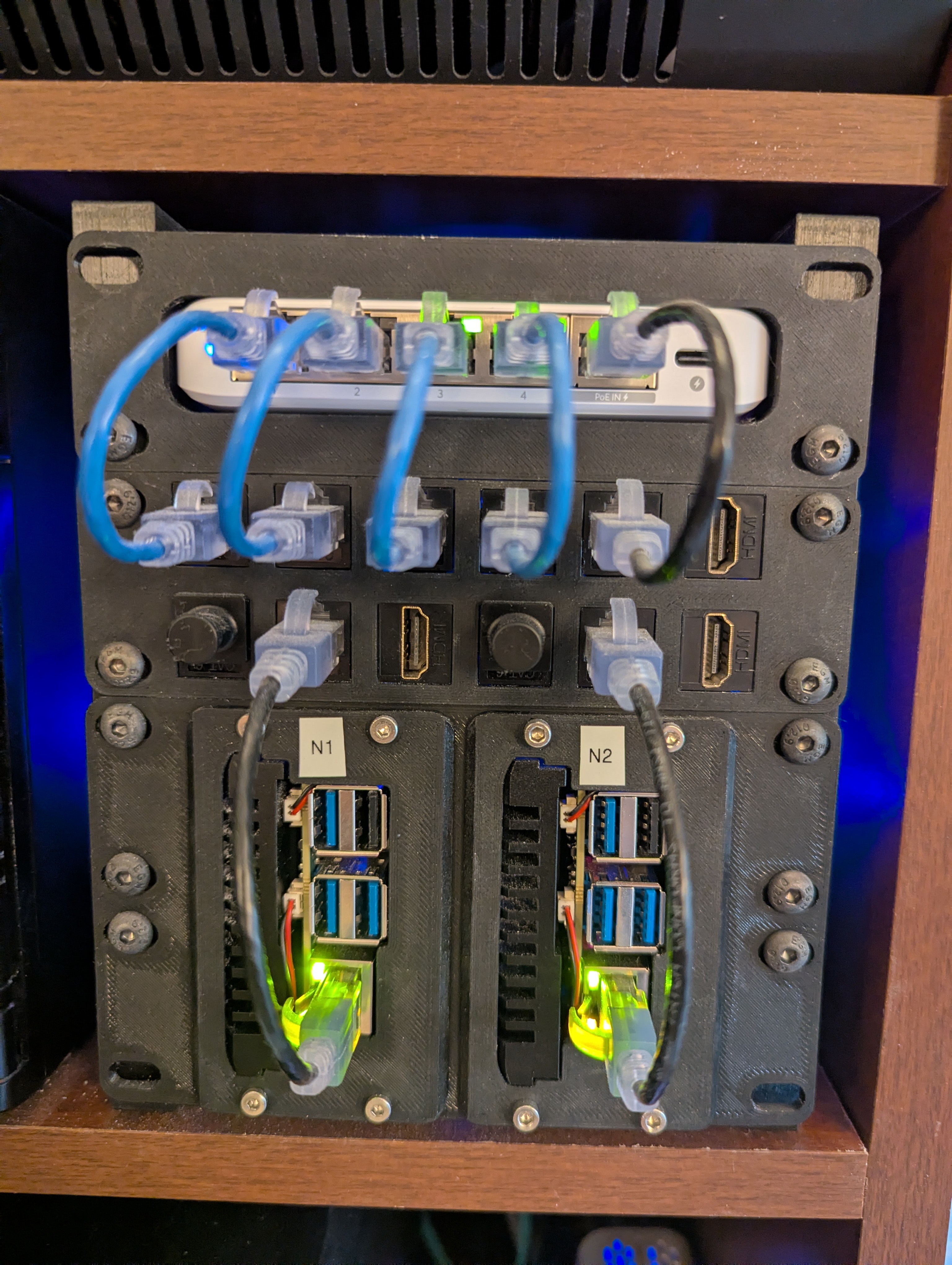 Compact 4U Rails for Maurício Pessoa's 3D Printable Rack System
