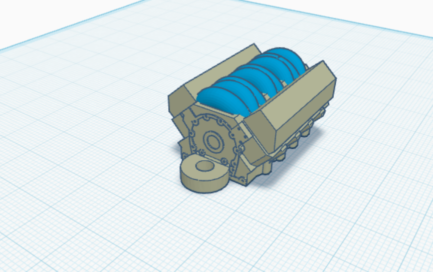 HEMI keychain PRINT IN PLACE v8 engine