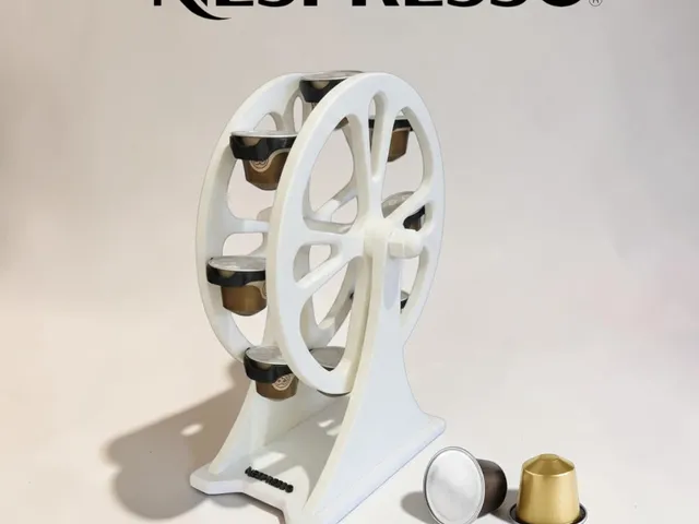 Suporte para cápsulas Nespresso em formato de roda gigante | Rotação 3D