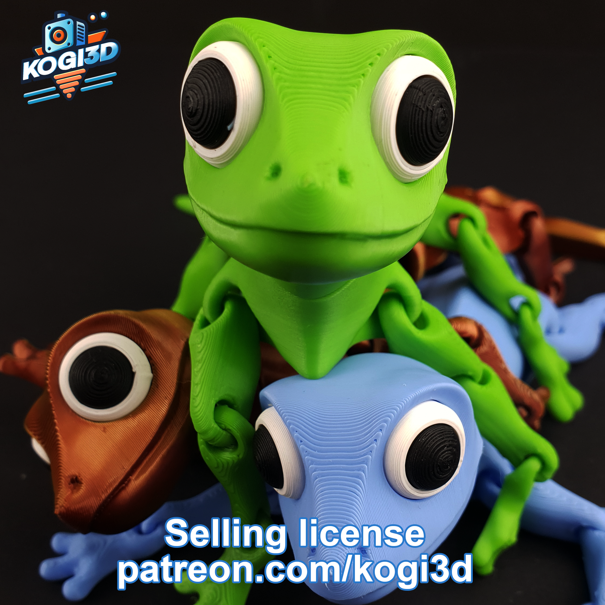 Miniatura 4 do modelo 3D Articulated Flexi Lizard Model