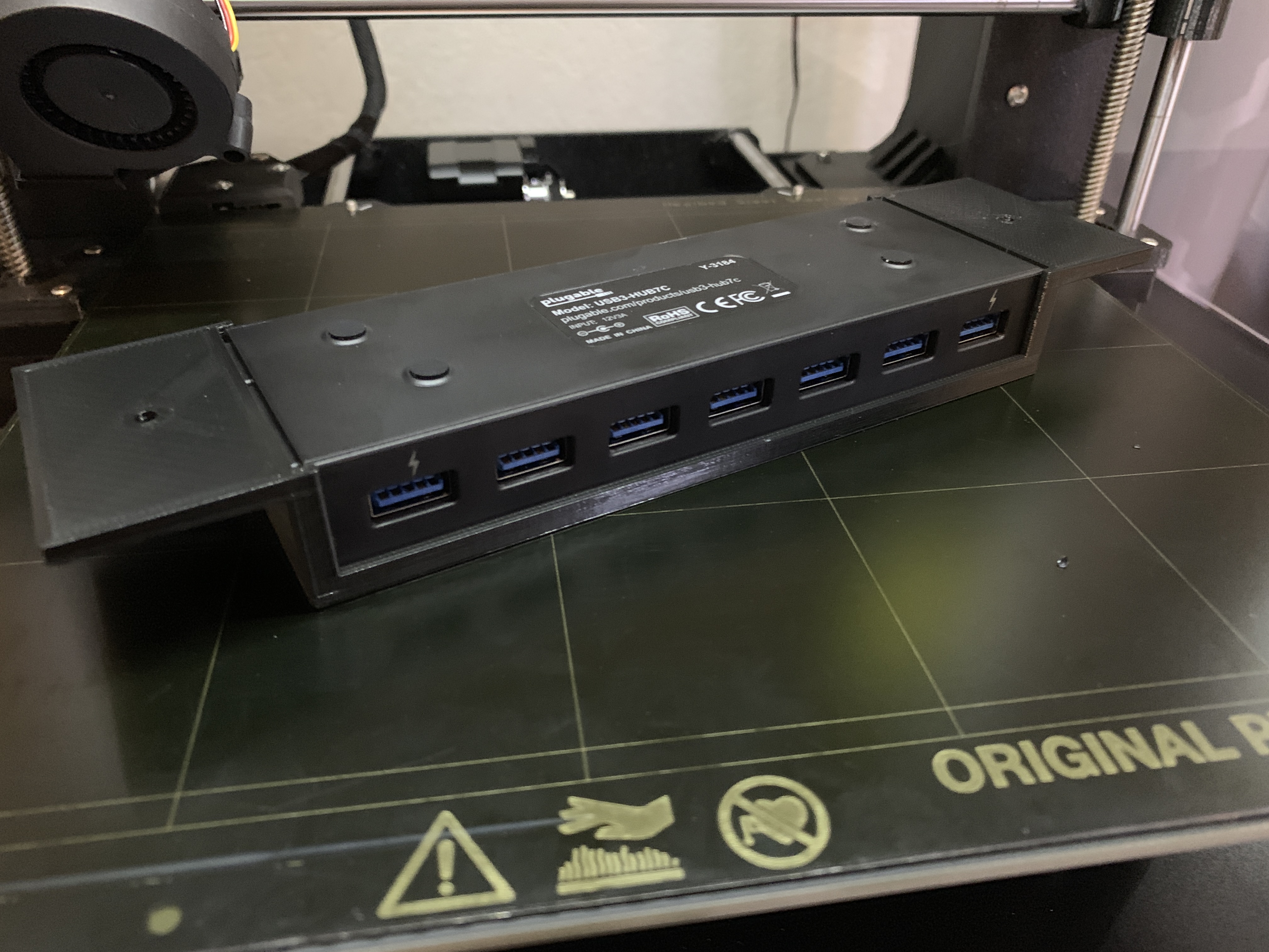 Under desk USB hub mount