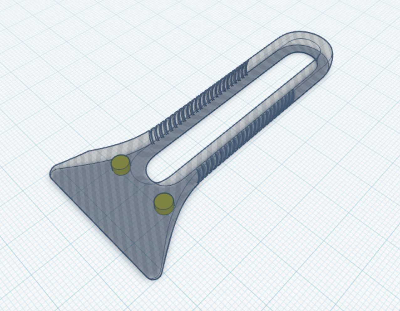 Mini printbed scraper prepared for magnet insertion — miniatura 2