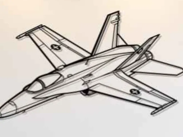 McDonnell Douglas F/A-18C Hornet Angle Wall Art
