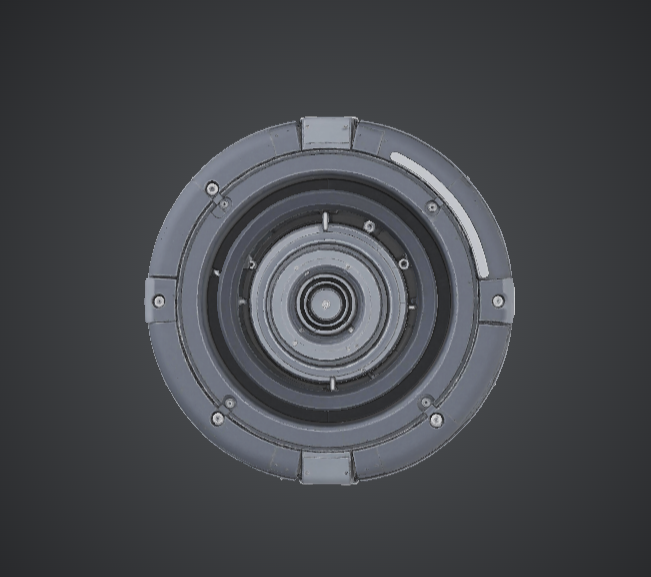 Sci-Fi Mechanical Disc – Futuristic Circular Panel
