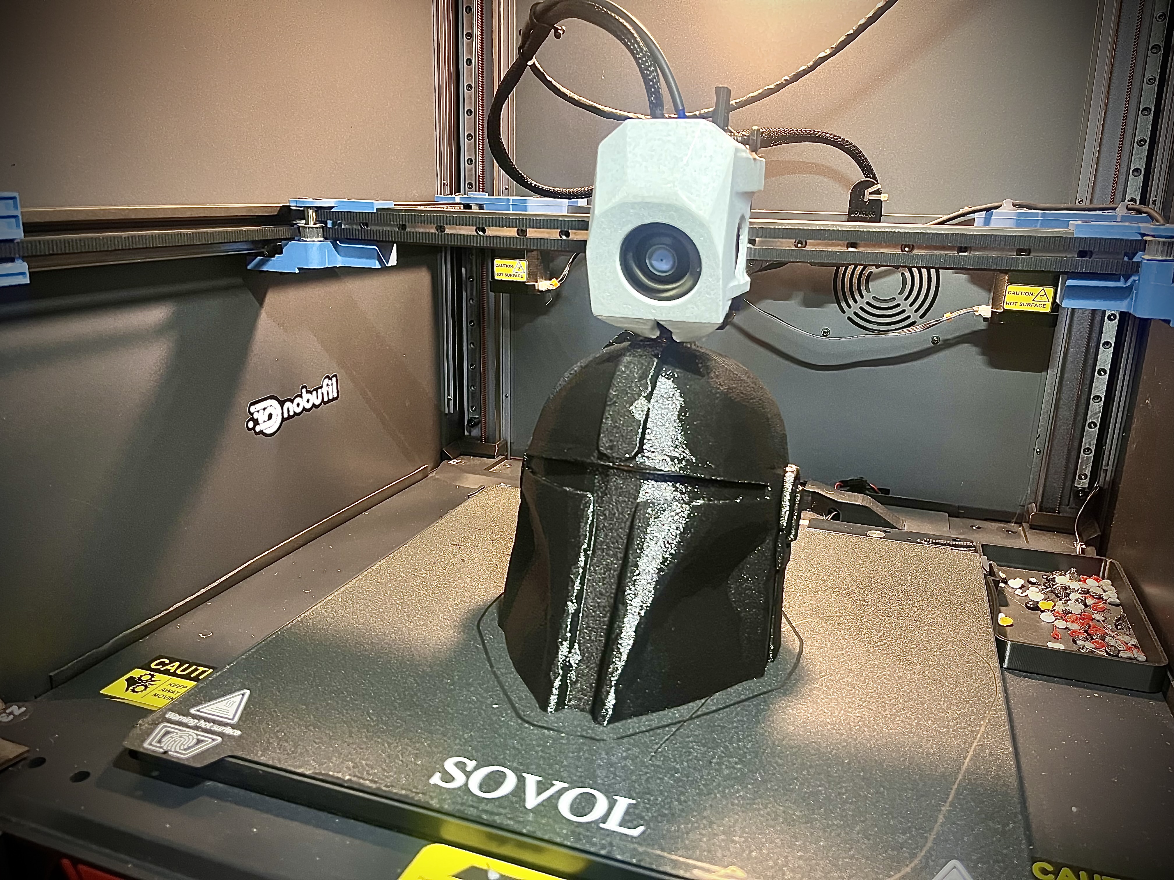 Mandalorian Helmet – X-Sense X501-M Smoke Detector Mount for 3D Printer Enclosure (Remix)