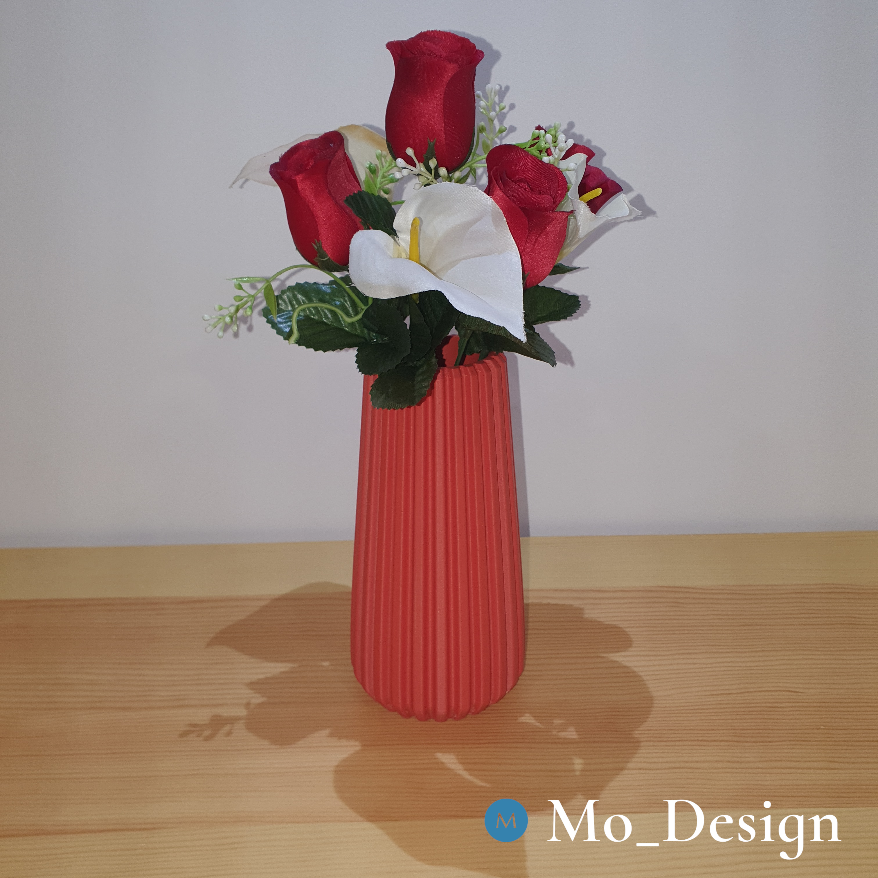 Long striped vase
