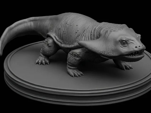 Diplocaulus Statue