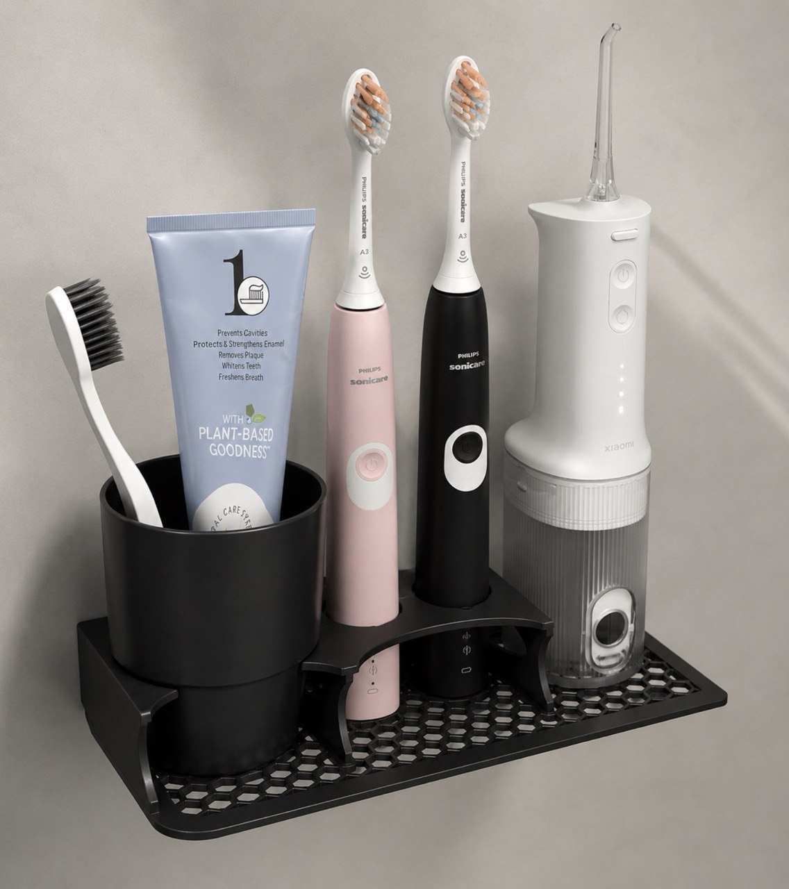 Bathroom Organizer for Sonicare Toothbrushes and Water Flosser