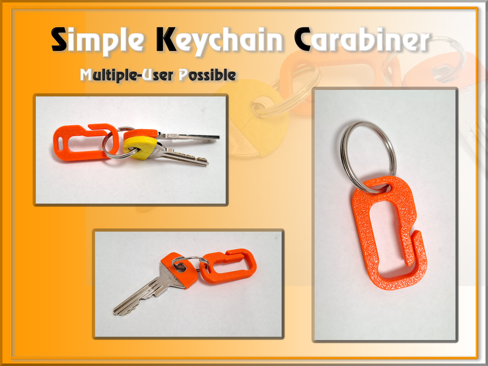 simple keychain carabiner