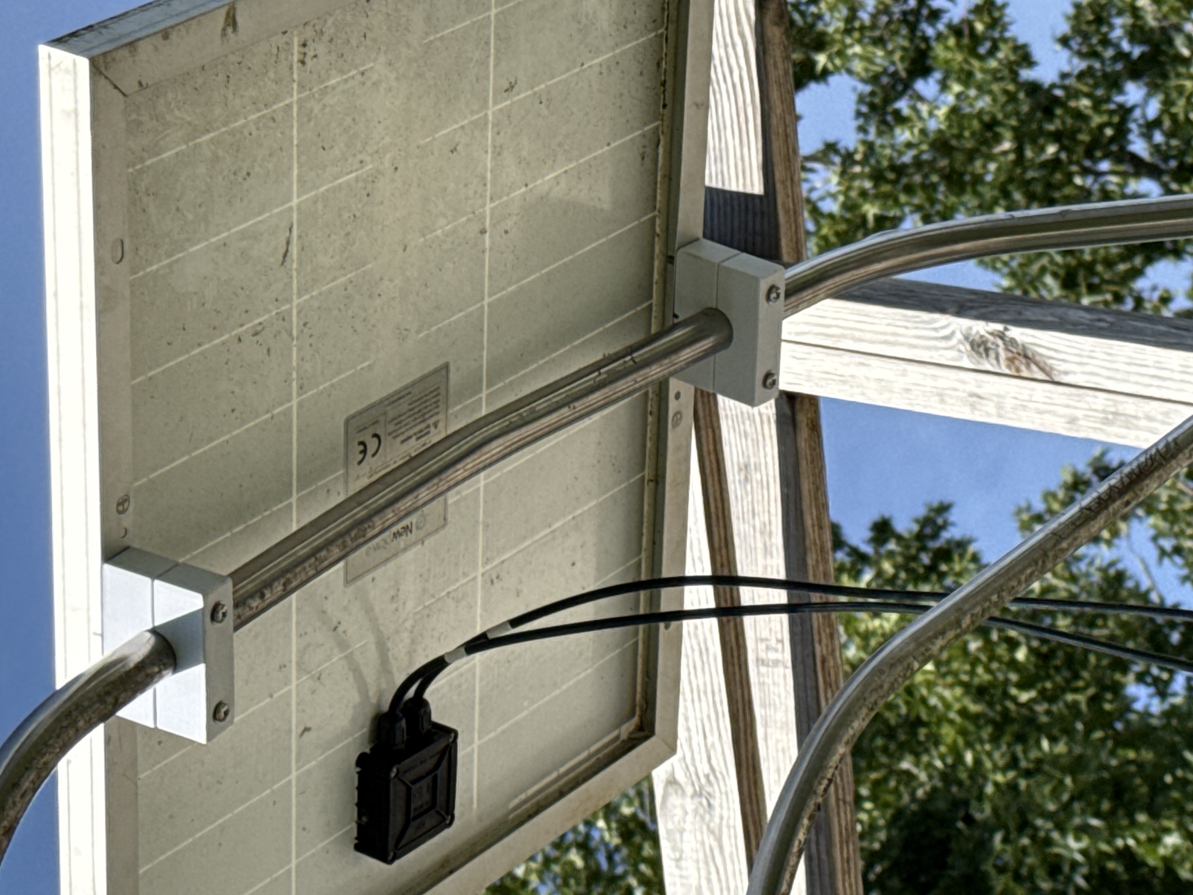 solar panel mount for sailboat rail.