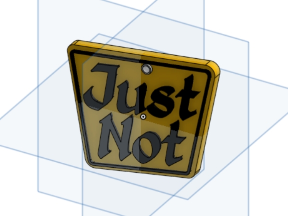 Just Not Double-Sided Keychain