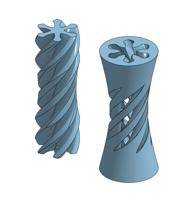 Passthrough Spiral Hyperboloid Fidget