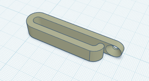 Under the desk cable hook with 45mm slot