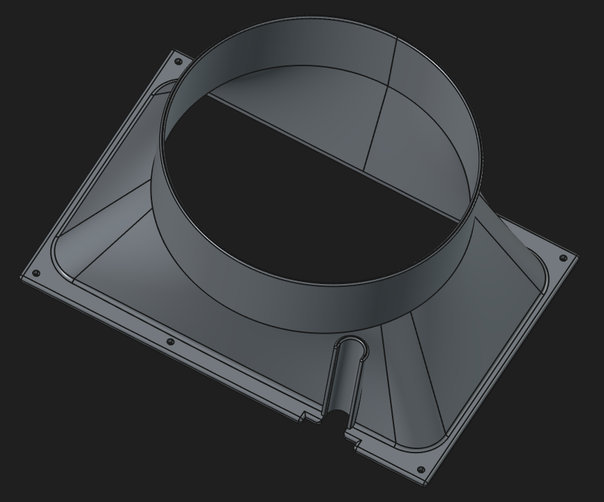 Whirlpool PACF212HP intake adapter & exhaust brackets (parametric, PETG)