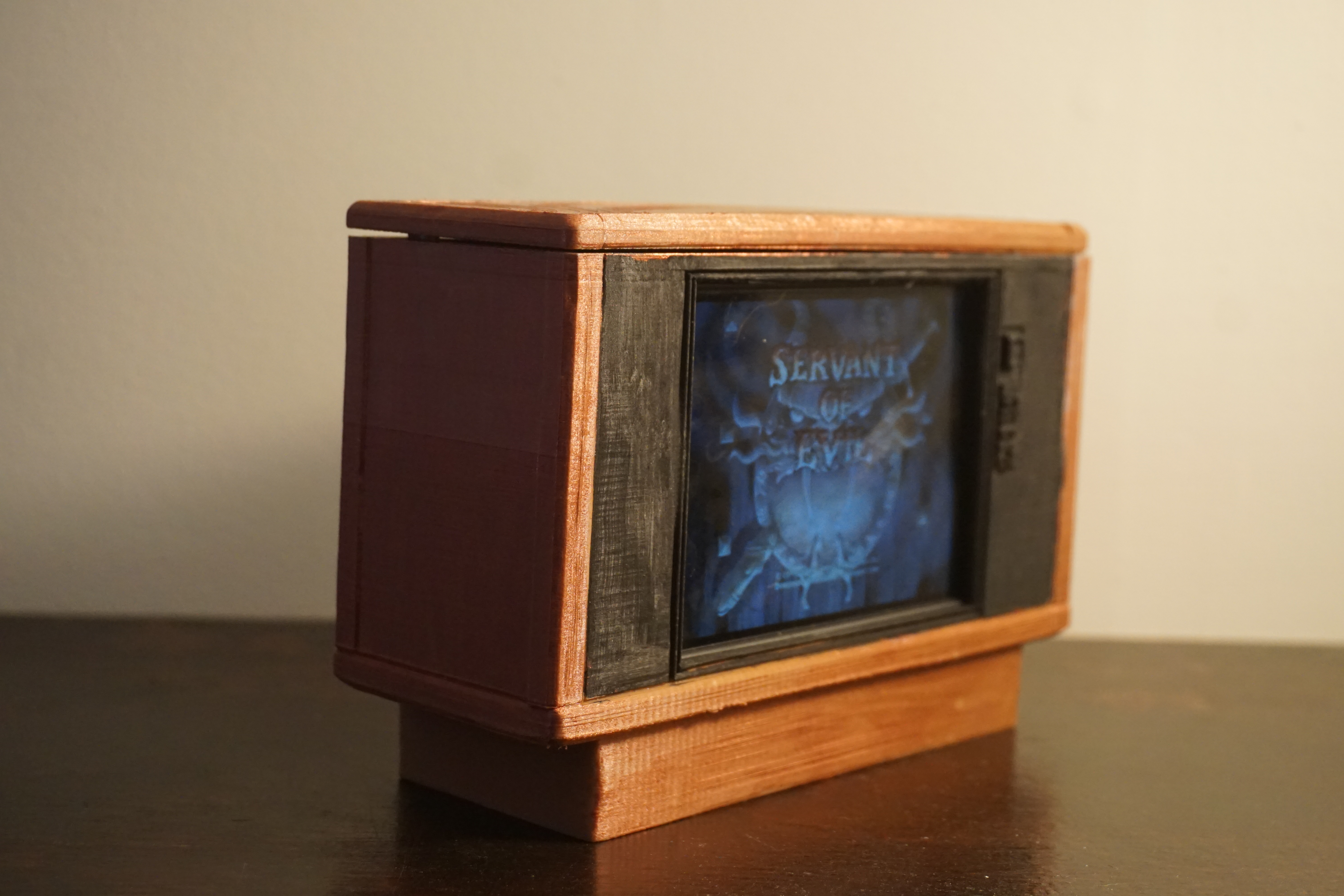 1980's Console TV desktop cell phone holder — miniatura 2