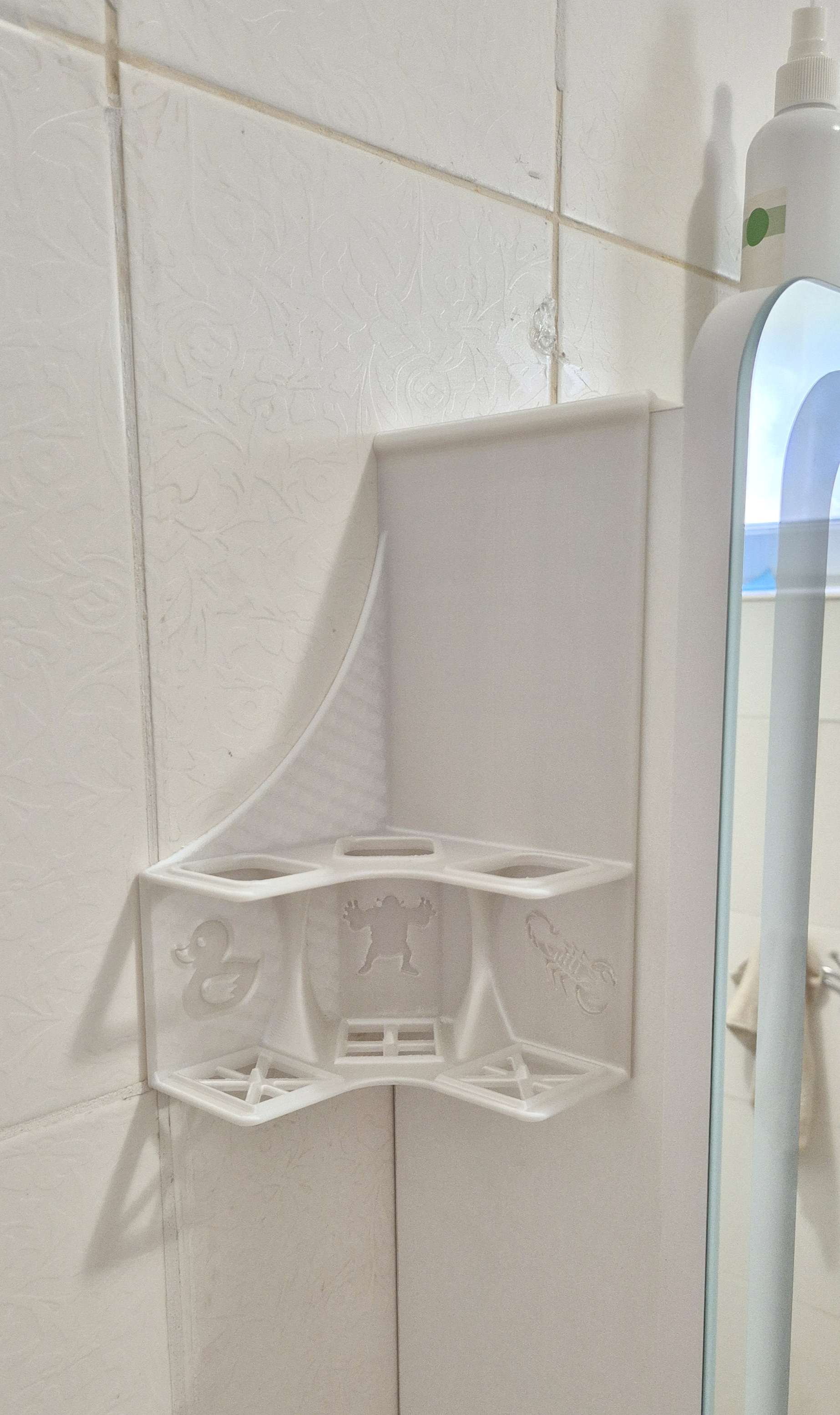 Hanging (for bathroom cabinet) electric toothbrush holder for 2 or 3 toothbrushes