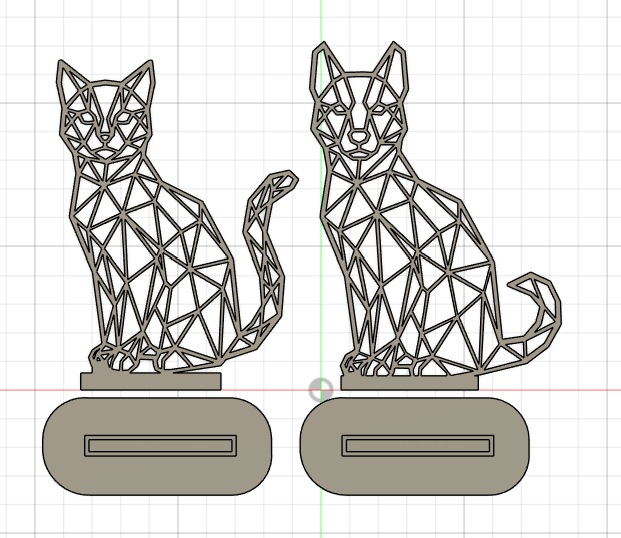 Geometric Low Poly Cat and Dog