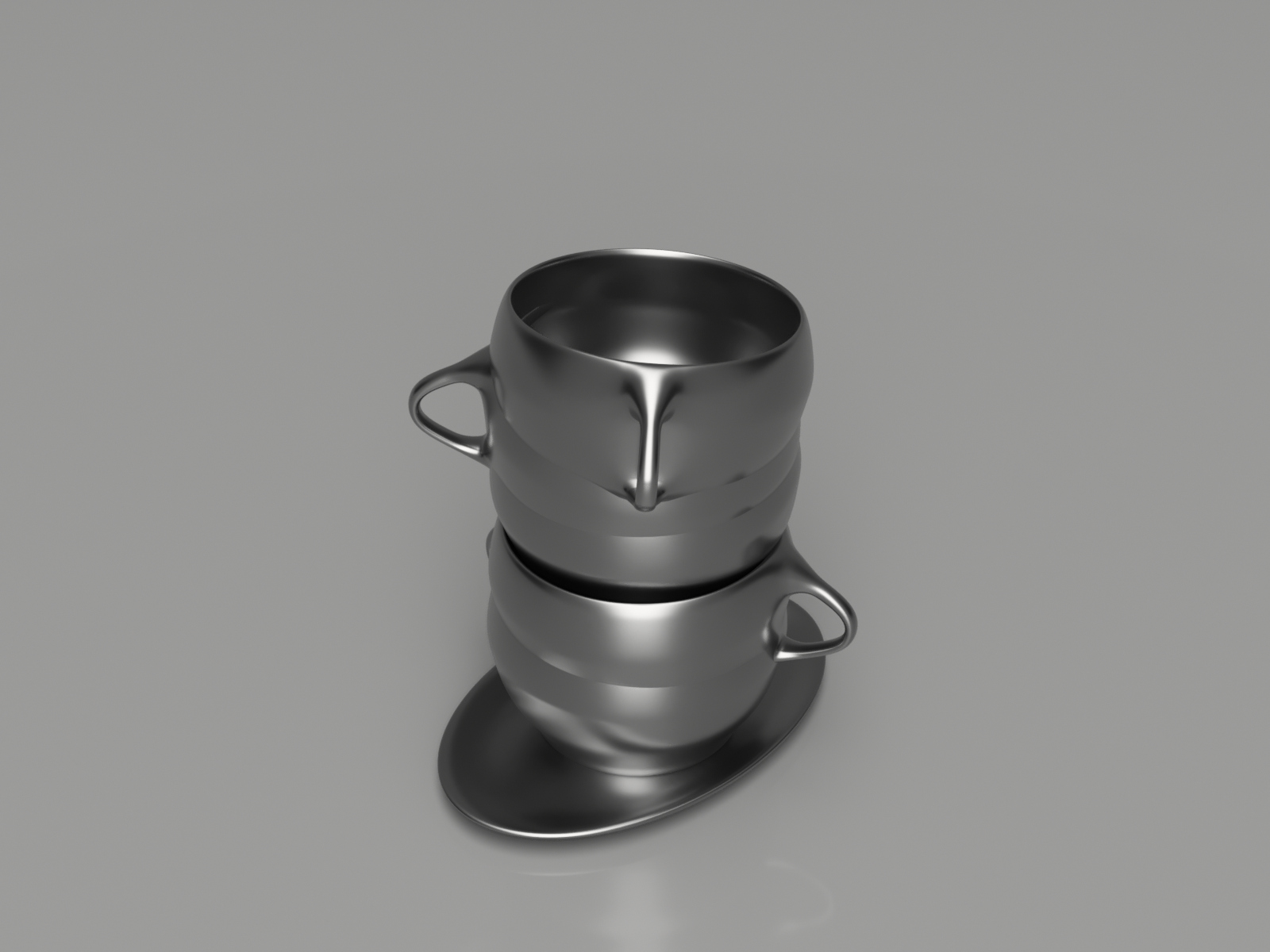 Artistic Candle Holder – Interconnected Cups STL for 3D Printing