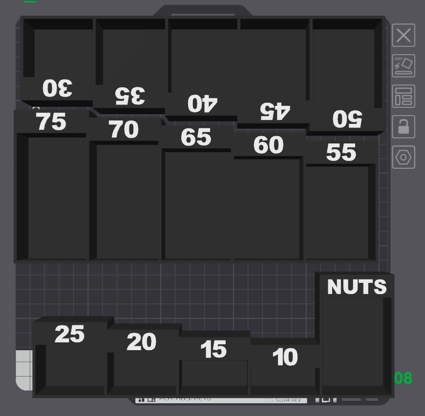 Labeled Bolt Drawer Storage
