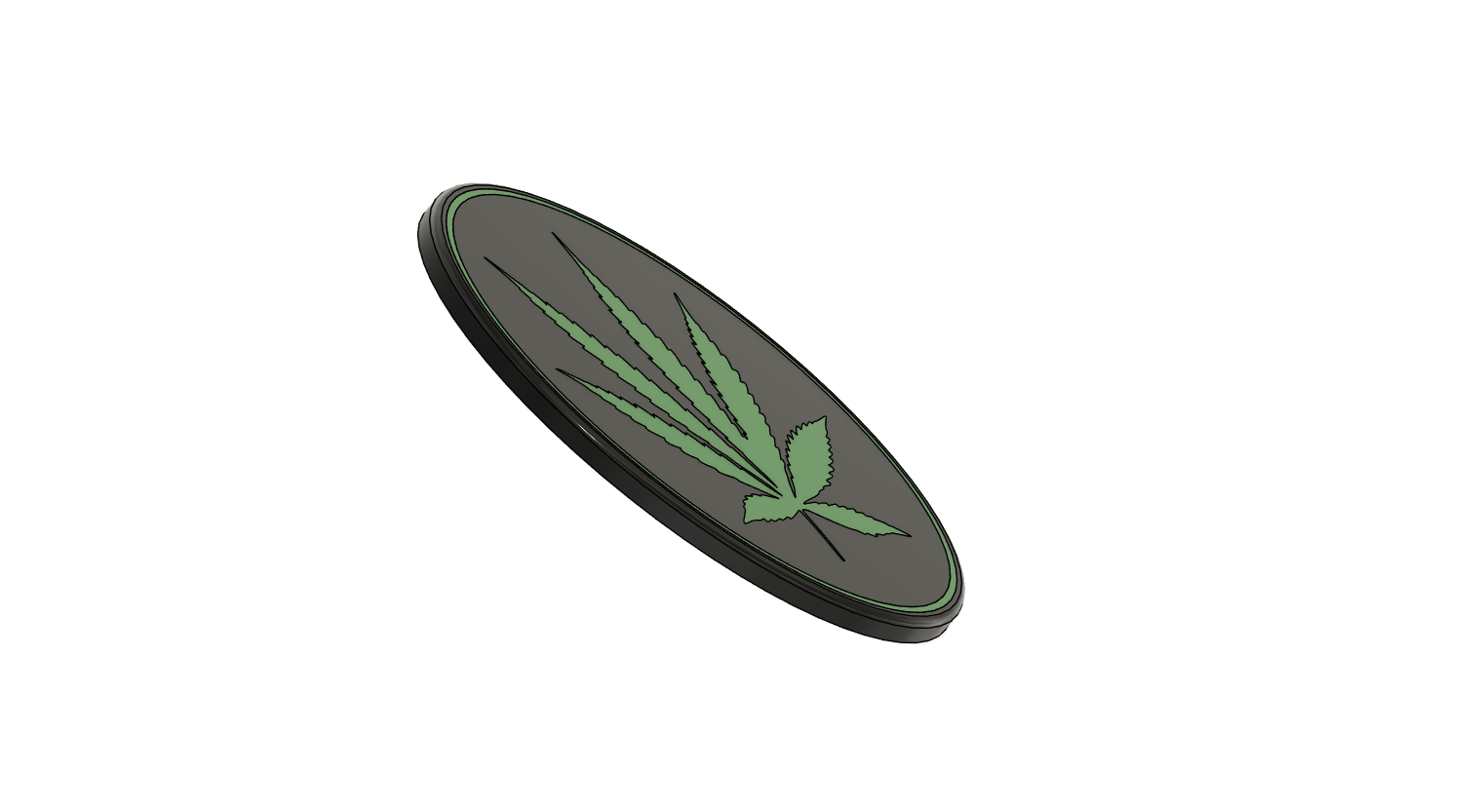 Miniatura 2 do modelo 3D Multi Colour Marijuana Leaf Coaster