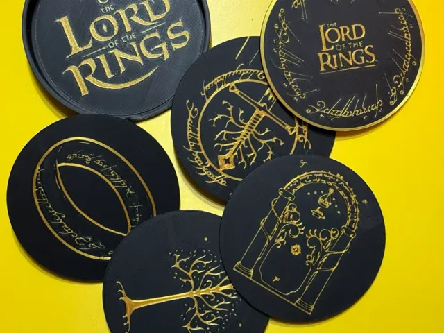 Juego de 6 posavasos diferentes de El Señor de los Anillos