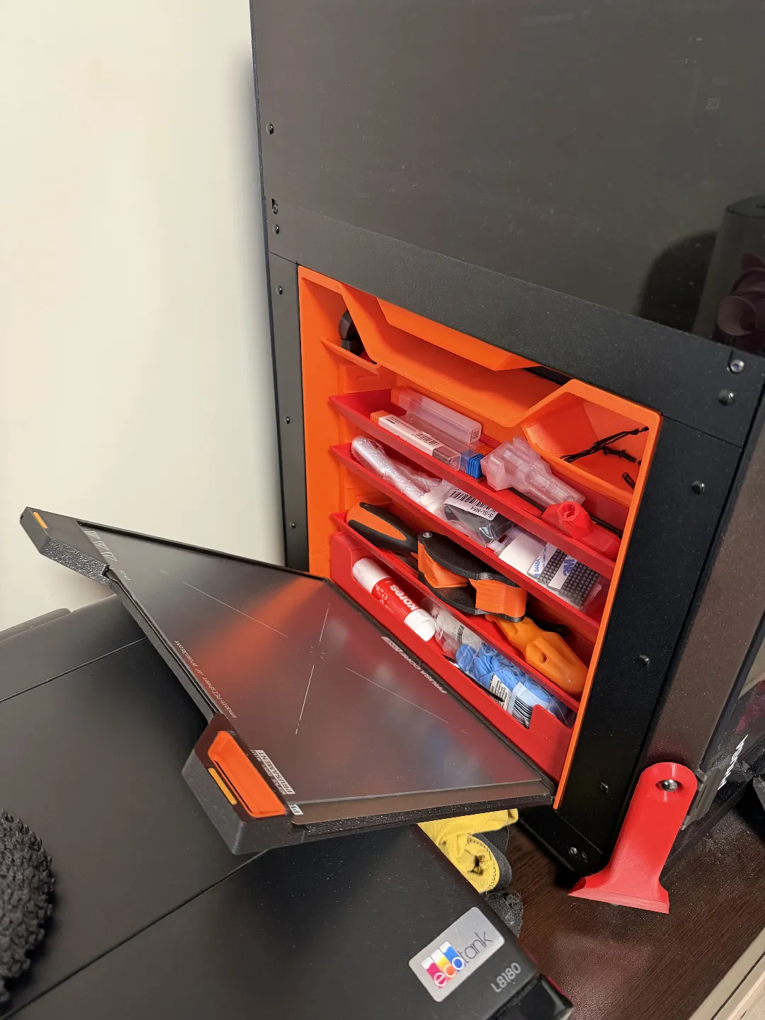Prusa Core One Side Storage - Modified Bottom Opening Door