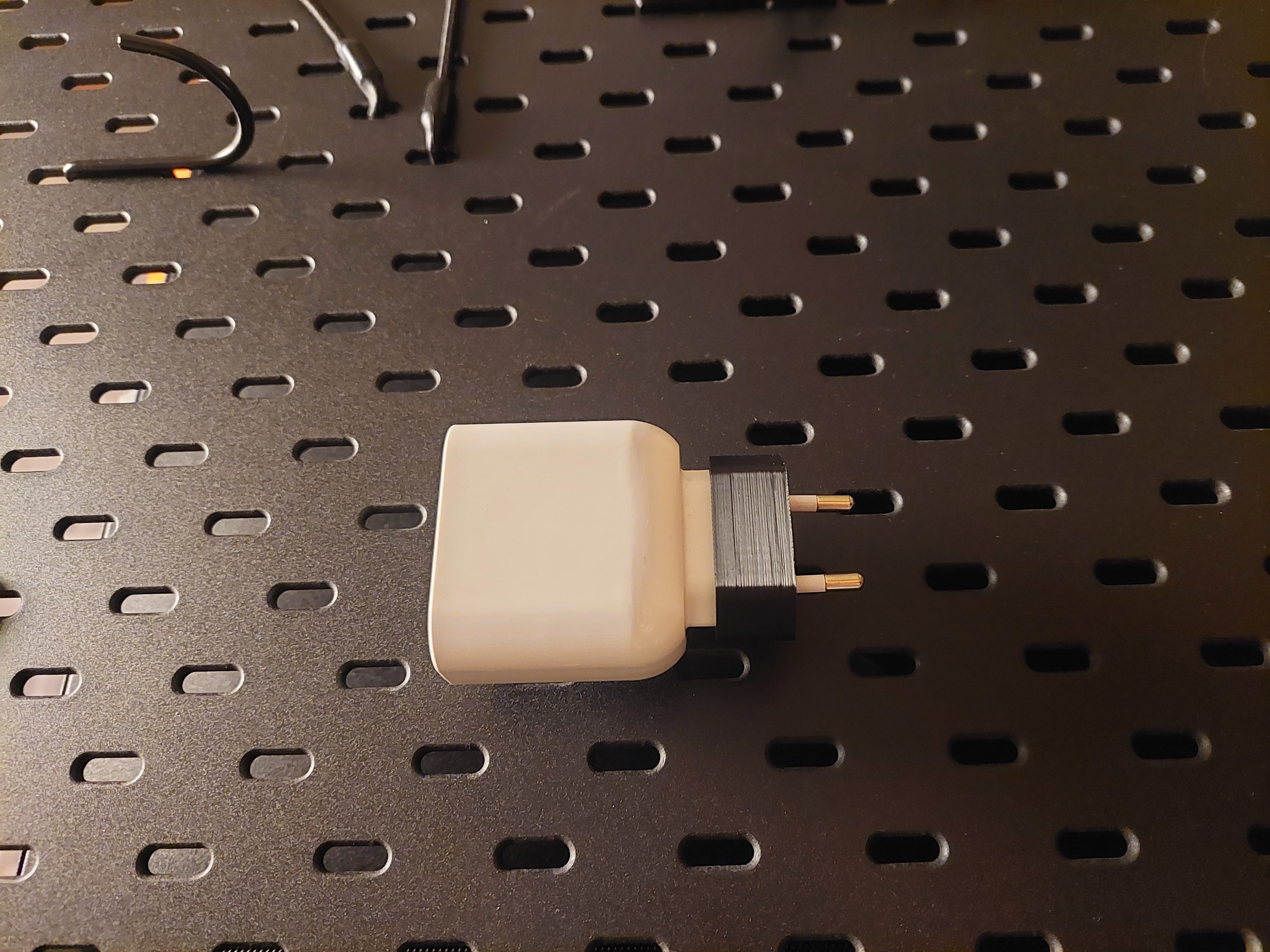 Ikea Skadis holder for phone charger