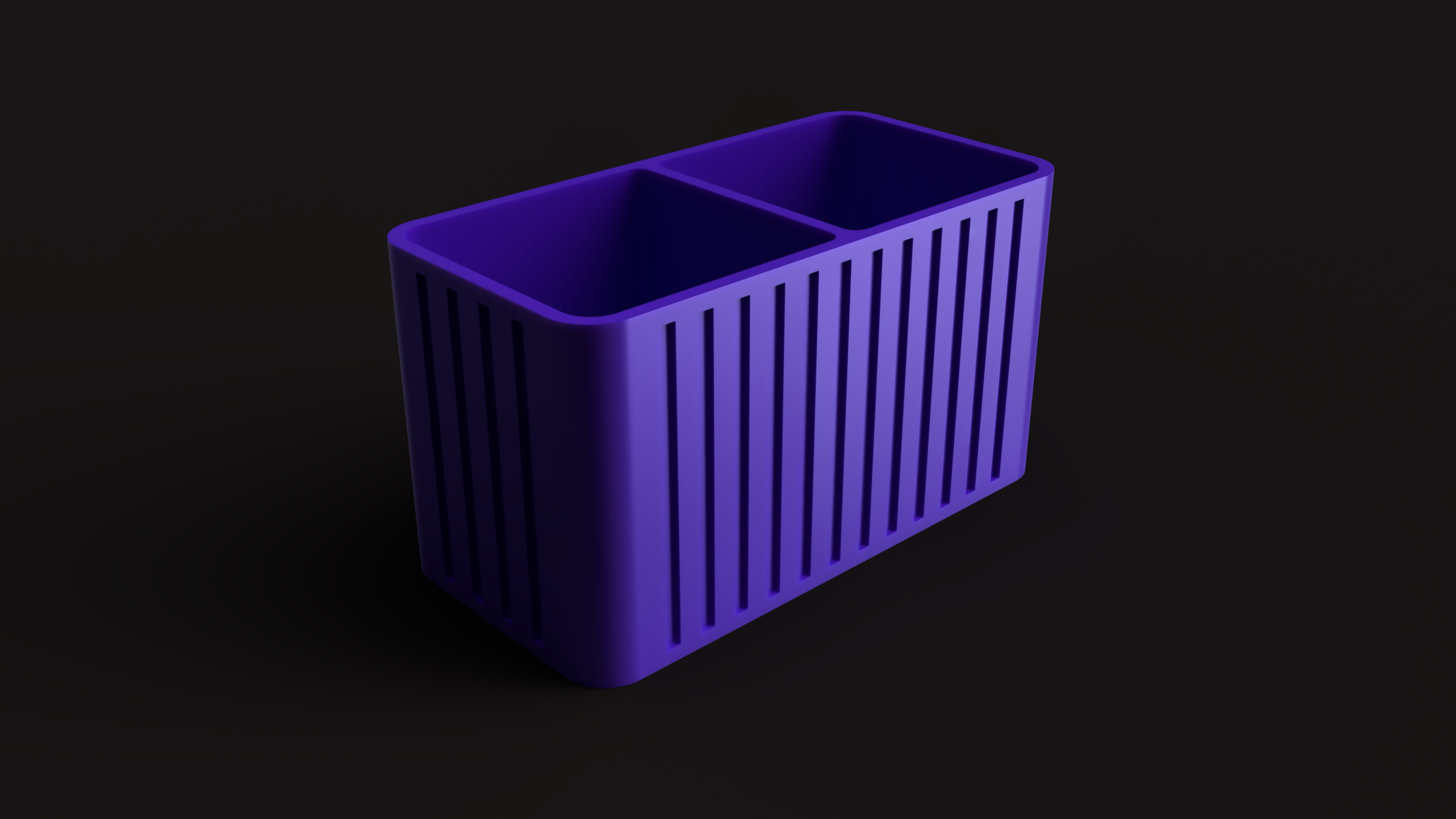 Fluted Duo: Modern Desktop Organizer