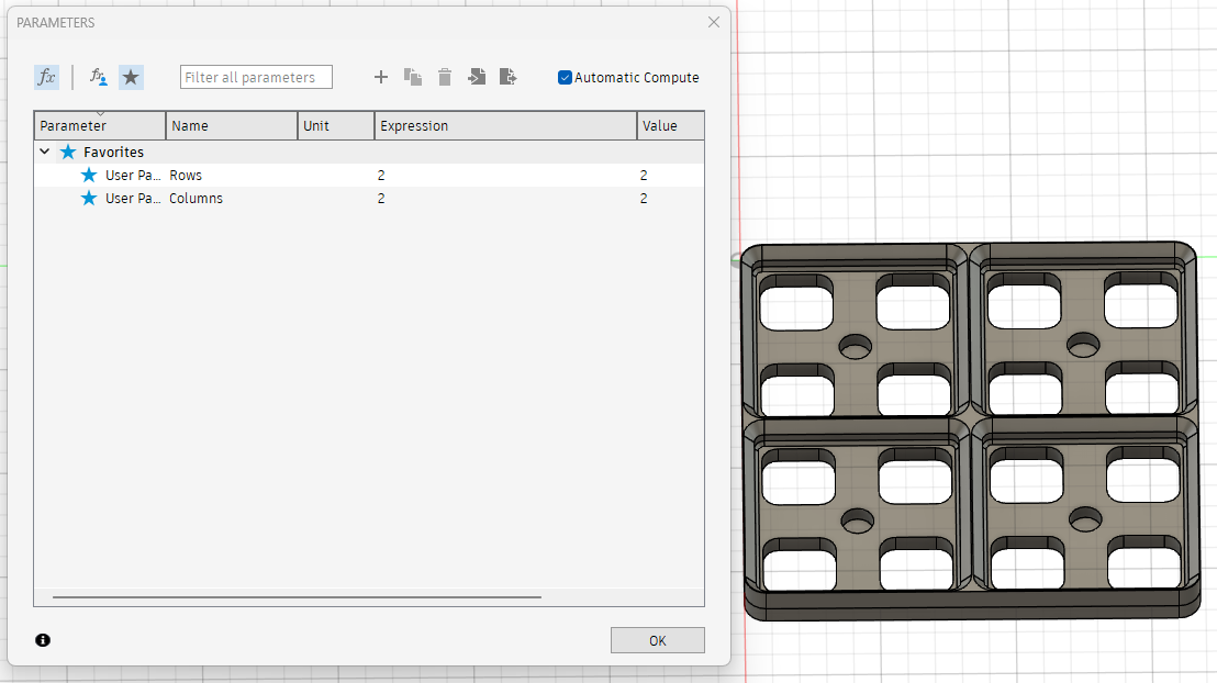 Modified Gridfinity Base with editable files — miniatura 2