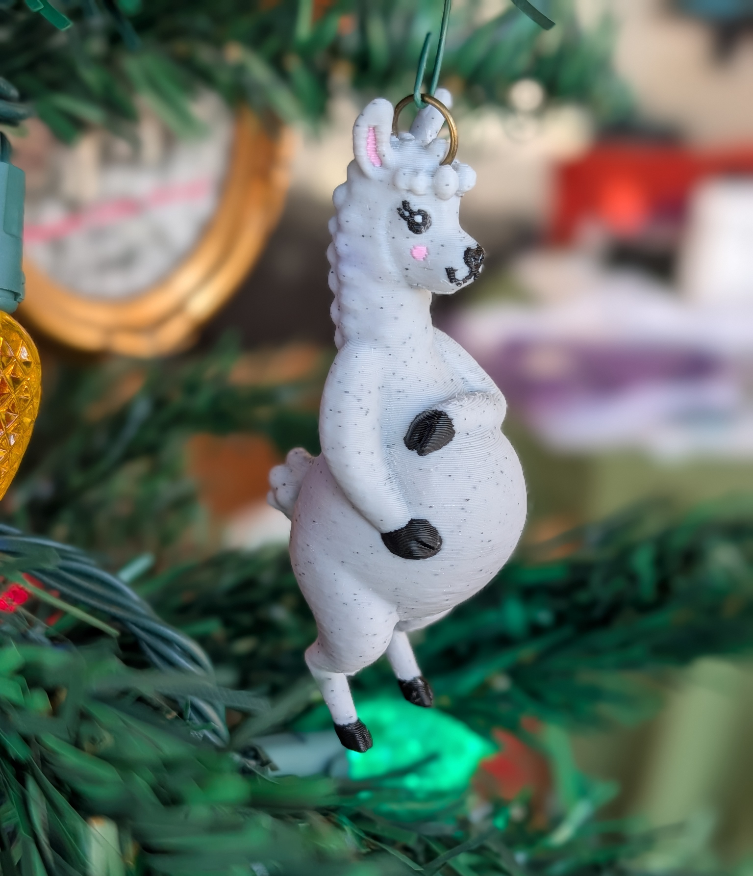 Pregnant Llama Ornament