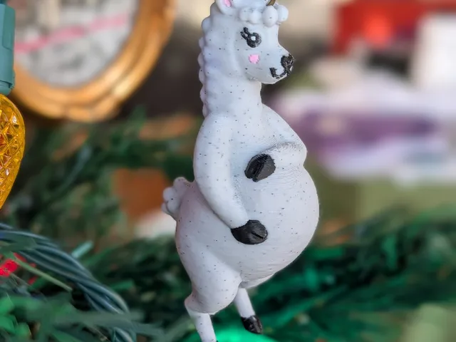Pregnant Llama Ornament