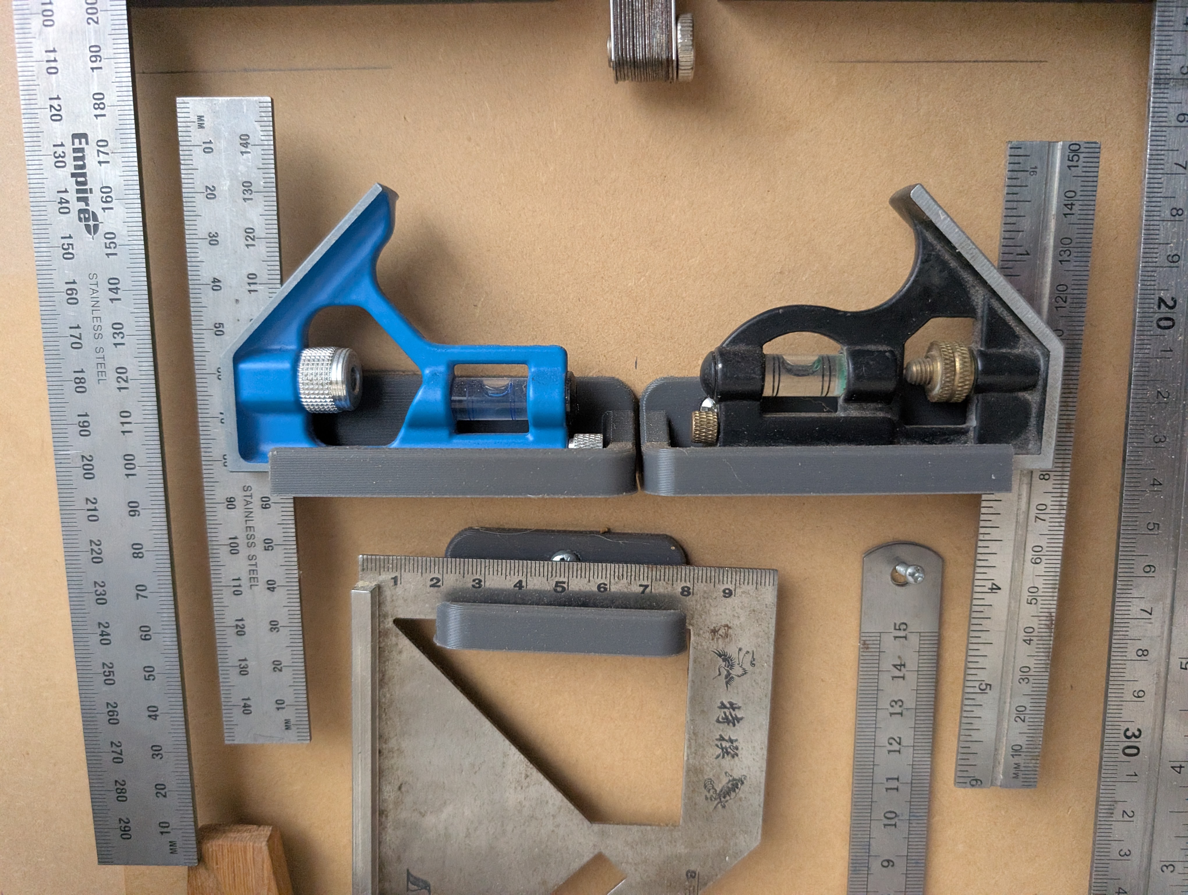 Tool Wall Holder for Small Combination Square – Fits 10cm (4") and 15cm (6") Squares