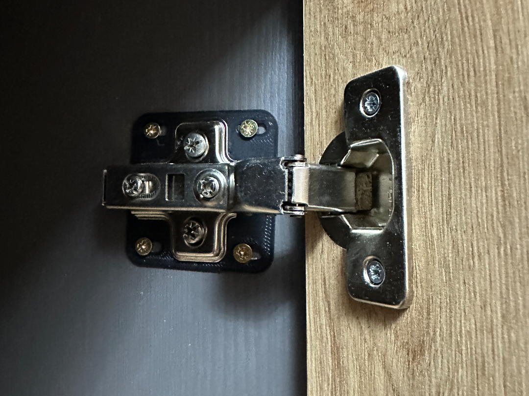 Furniture hinge repair plate