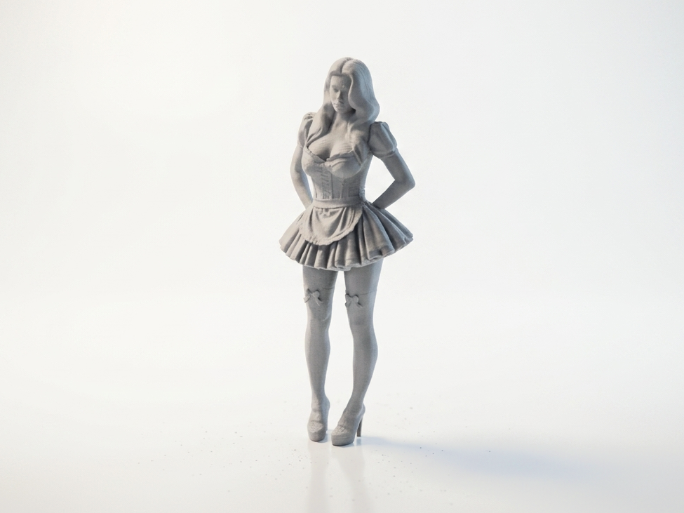 Anime Maid Figurine Female Character 3D Printable
