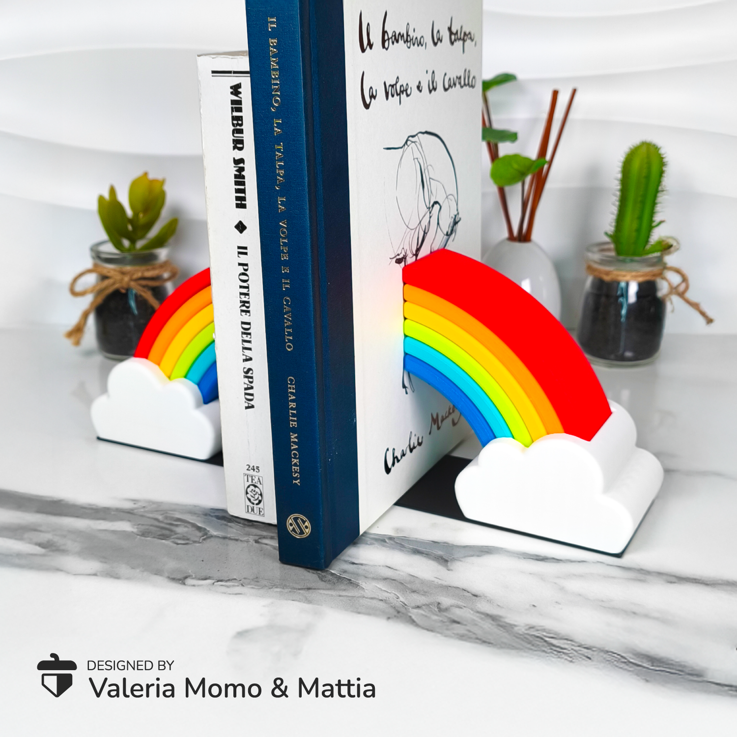 Rainbow Bookends – No MultiColor or Glue Needed!