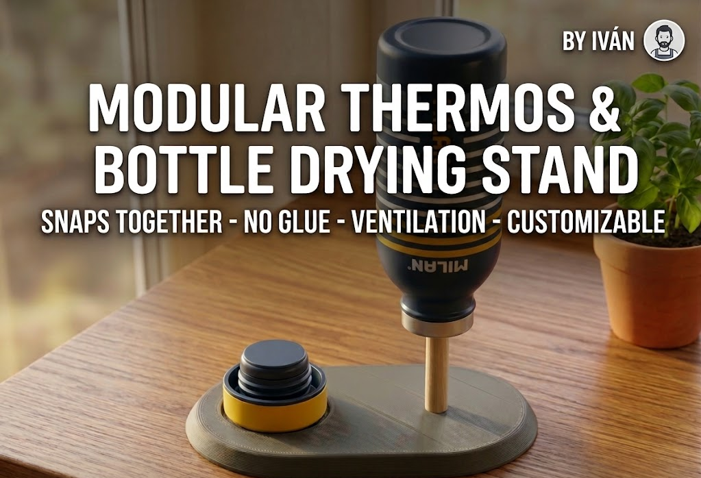 Modular Thermos, Bottle & Cap Drying Stand
