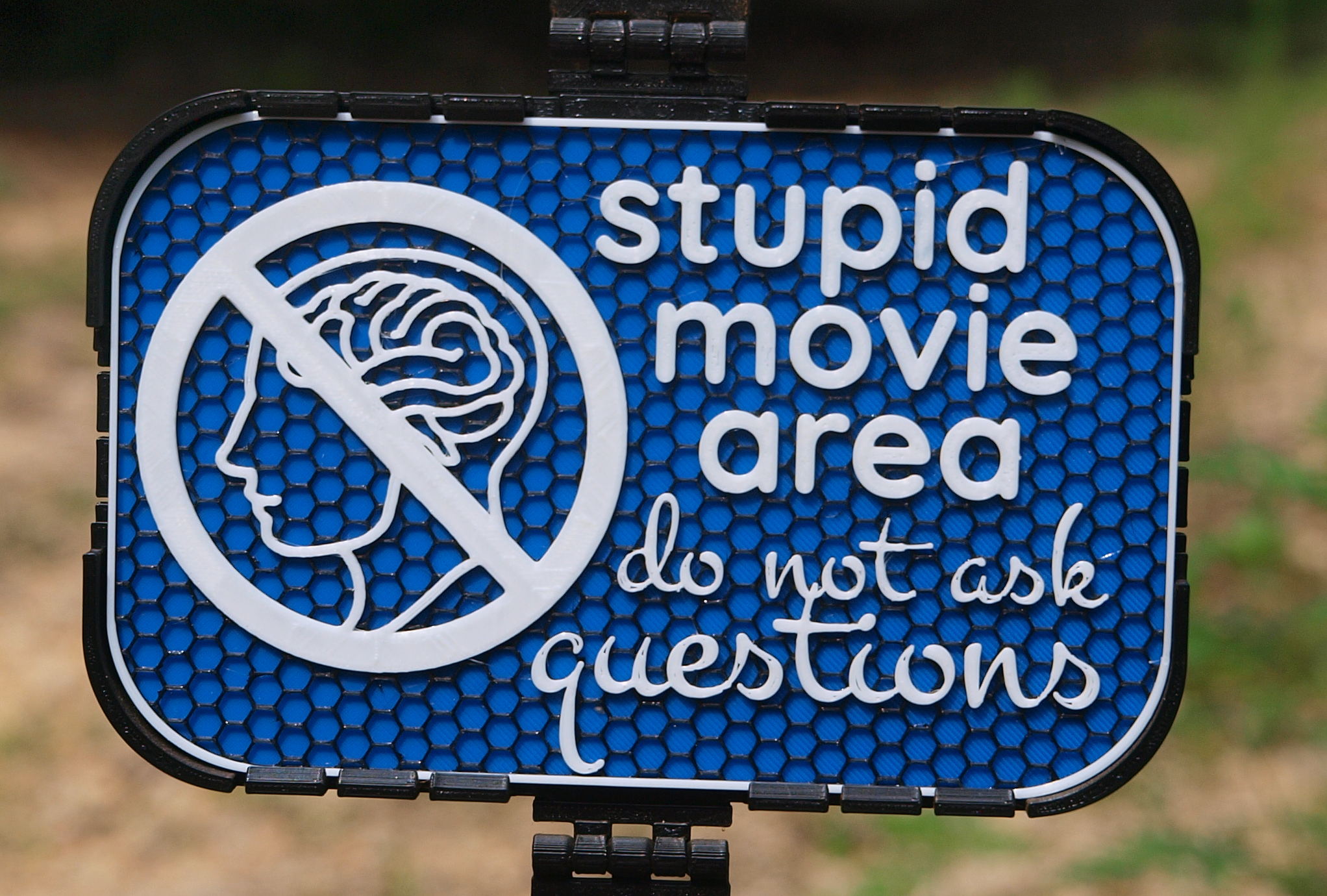 Stupid Movie Area sign