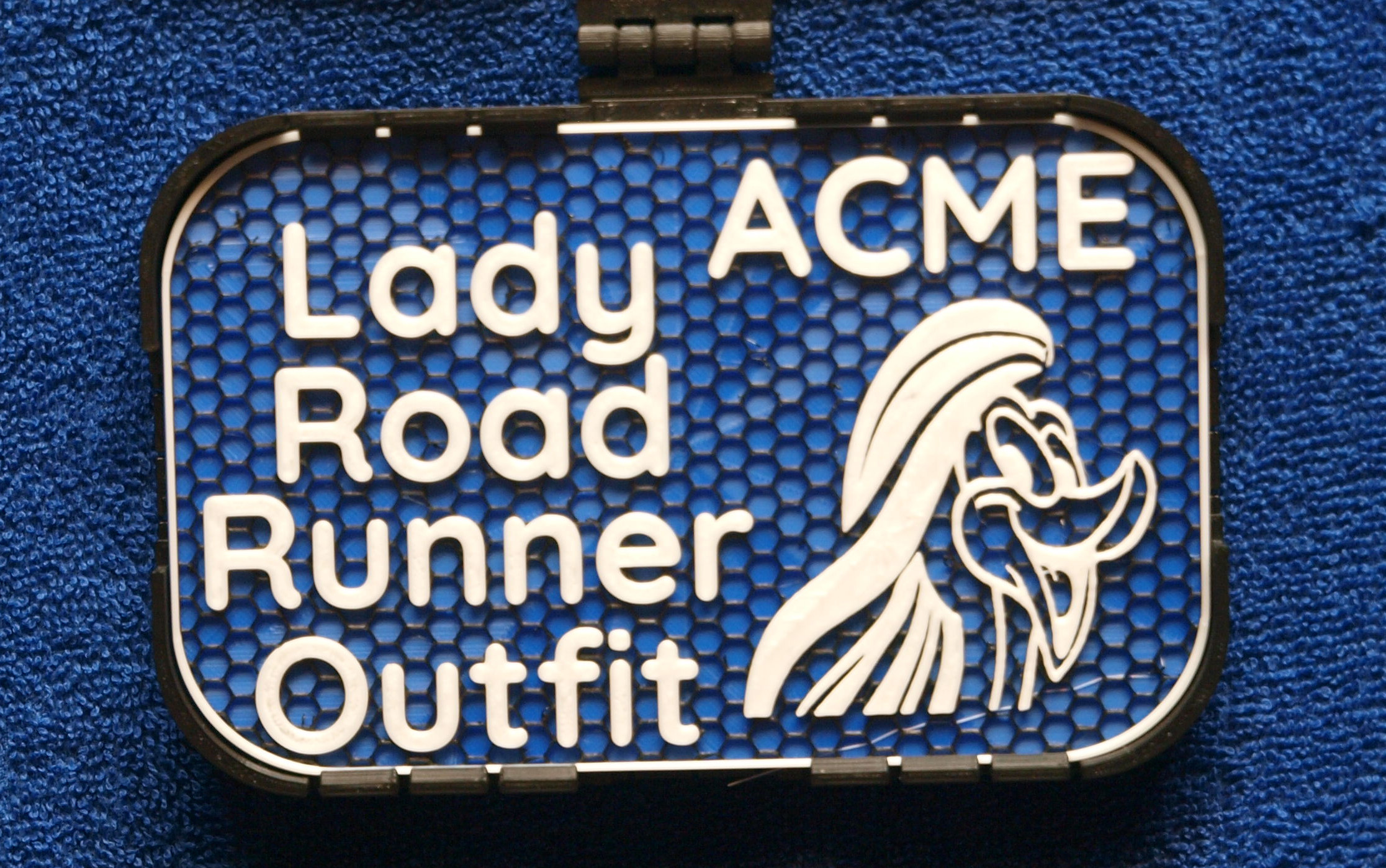 ACME Lady Road Runner Outfit sign