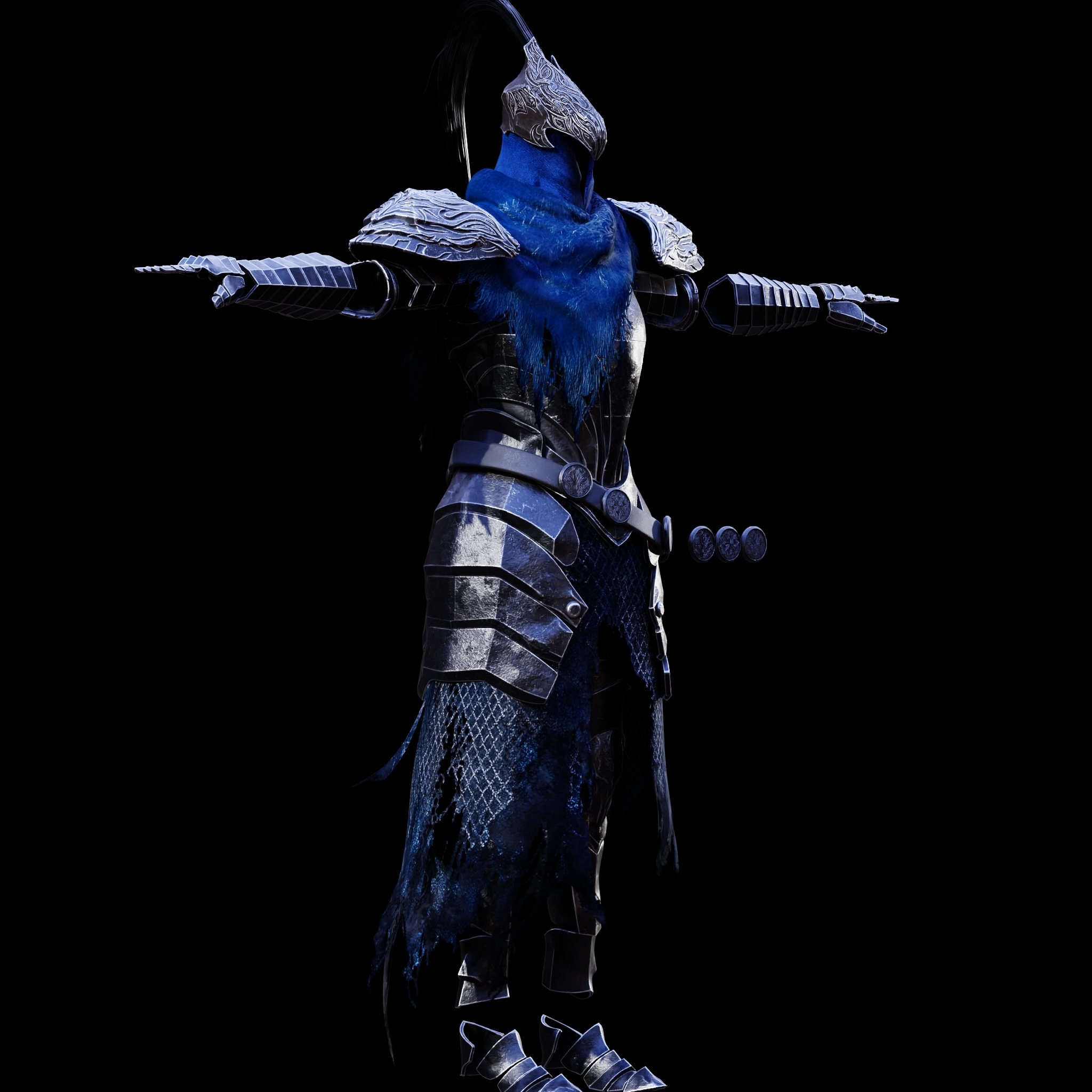 ULTIMATE ARTORIAS FULL PLATE ARMOR COSPLAY LIFESIZE – HELMETS, SWORD & SHIELD FAN ART STL — miniatura 40