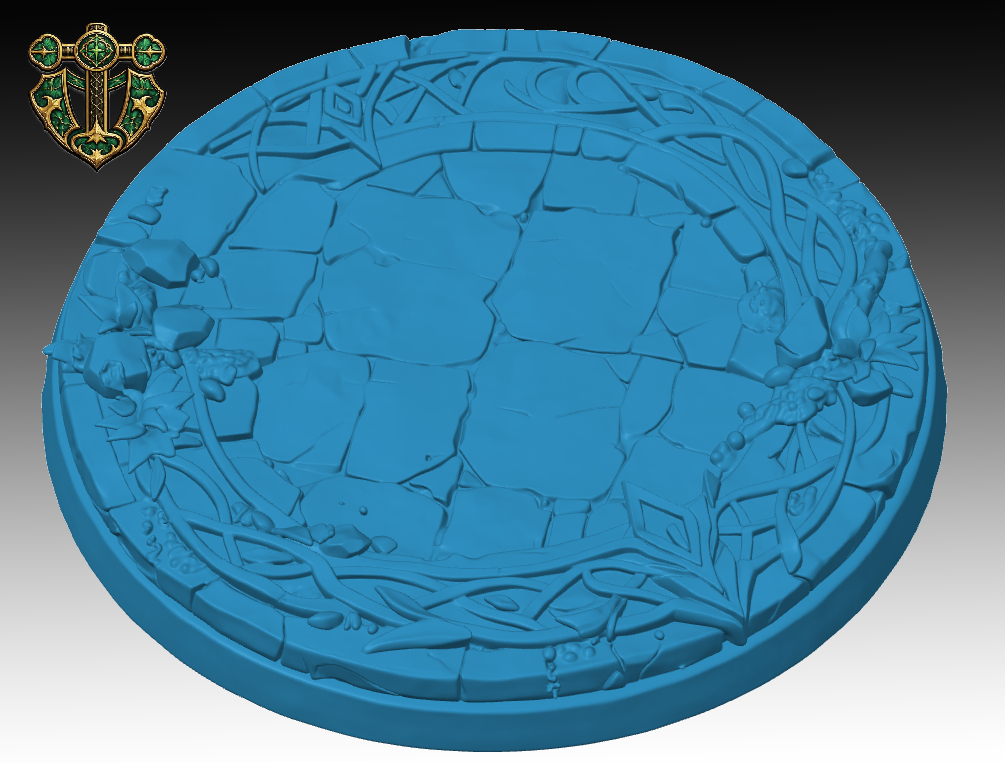 Elven Style Miniature Base 2