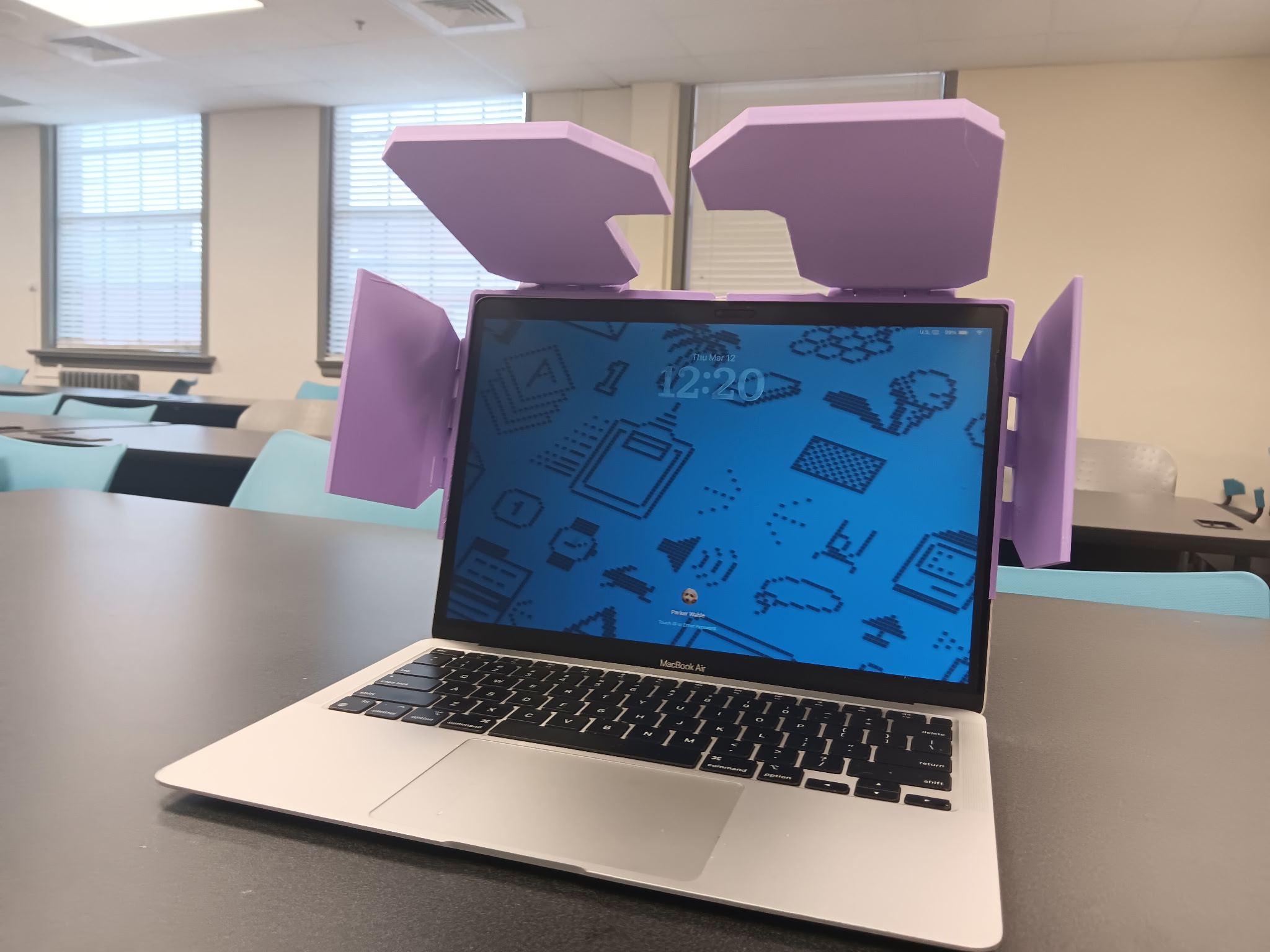 Parametric Foldable Laptop Hood 3D model