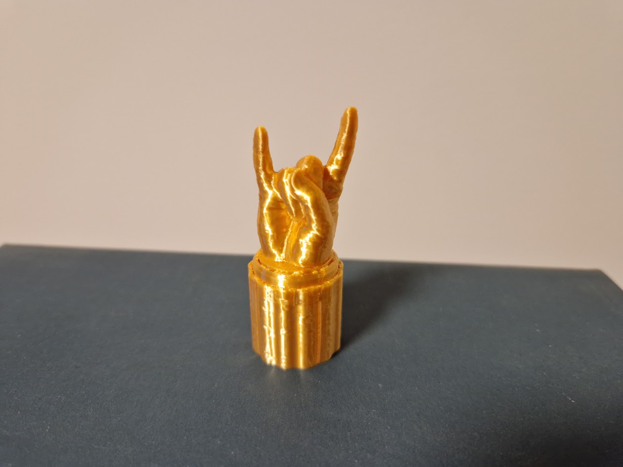 Devil sign encoder knob