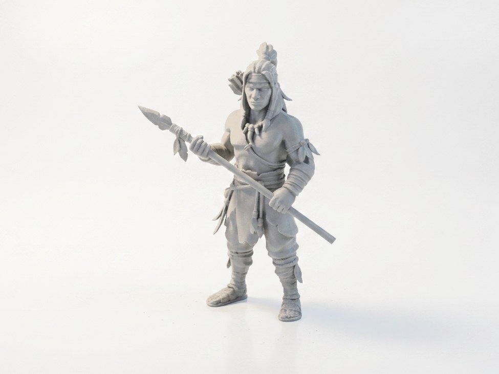 Hunter Warrior Figurine Fantasy 3D Printable