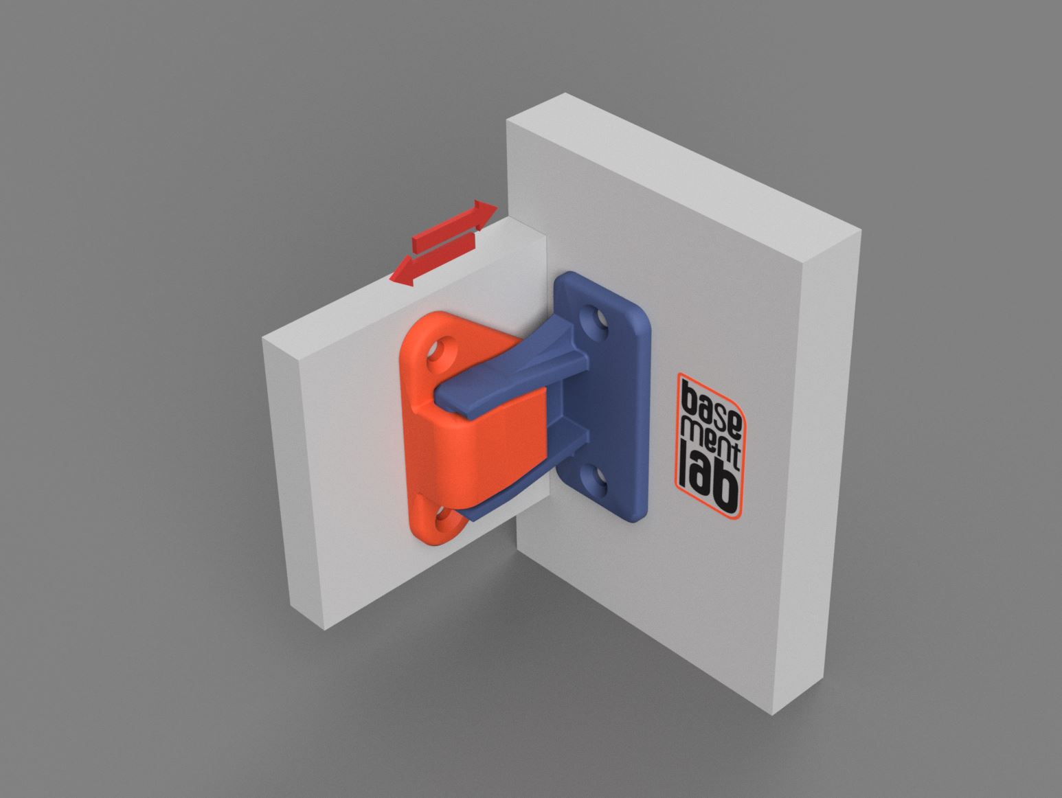 Wall mount - Side fastening system with security clip - Sistema di aggancio laterale — thumbnail 4