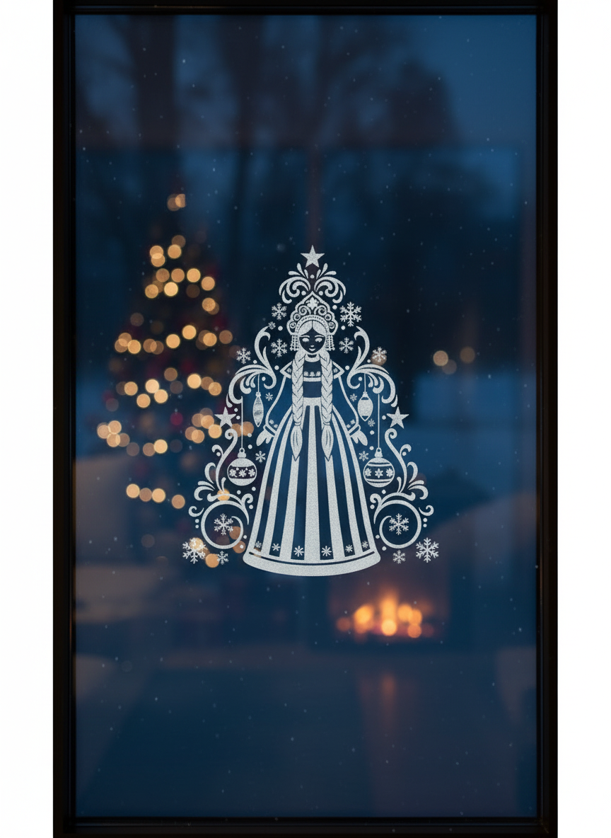 Snegurochka (Snow Maiden) Stencil