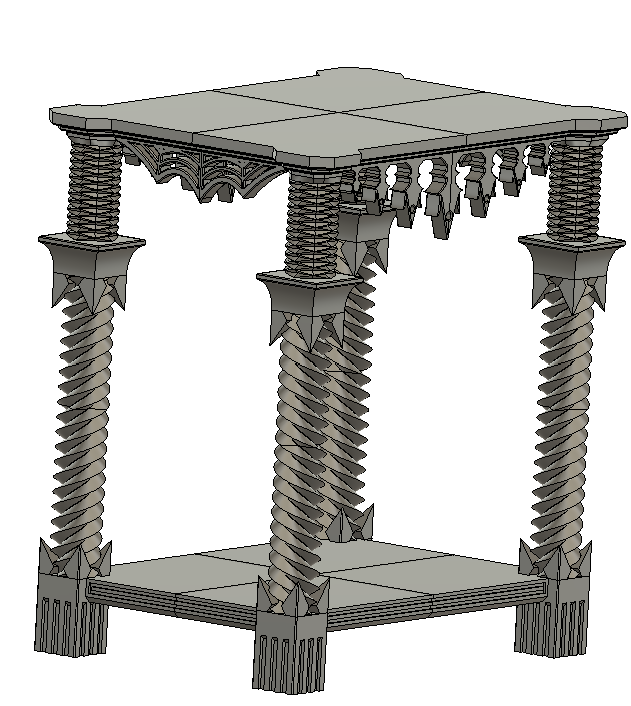 Gothic-like Bedside Table