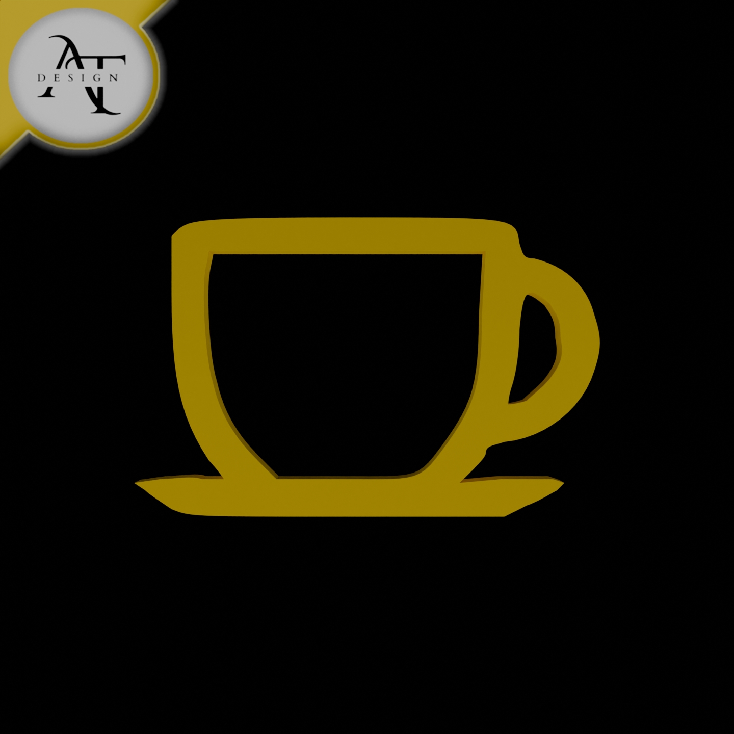 Simple Coffee Cup Symbol - 2D Art