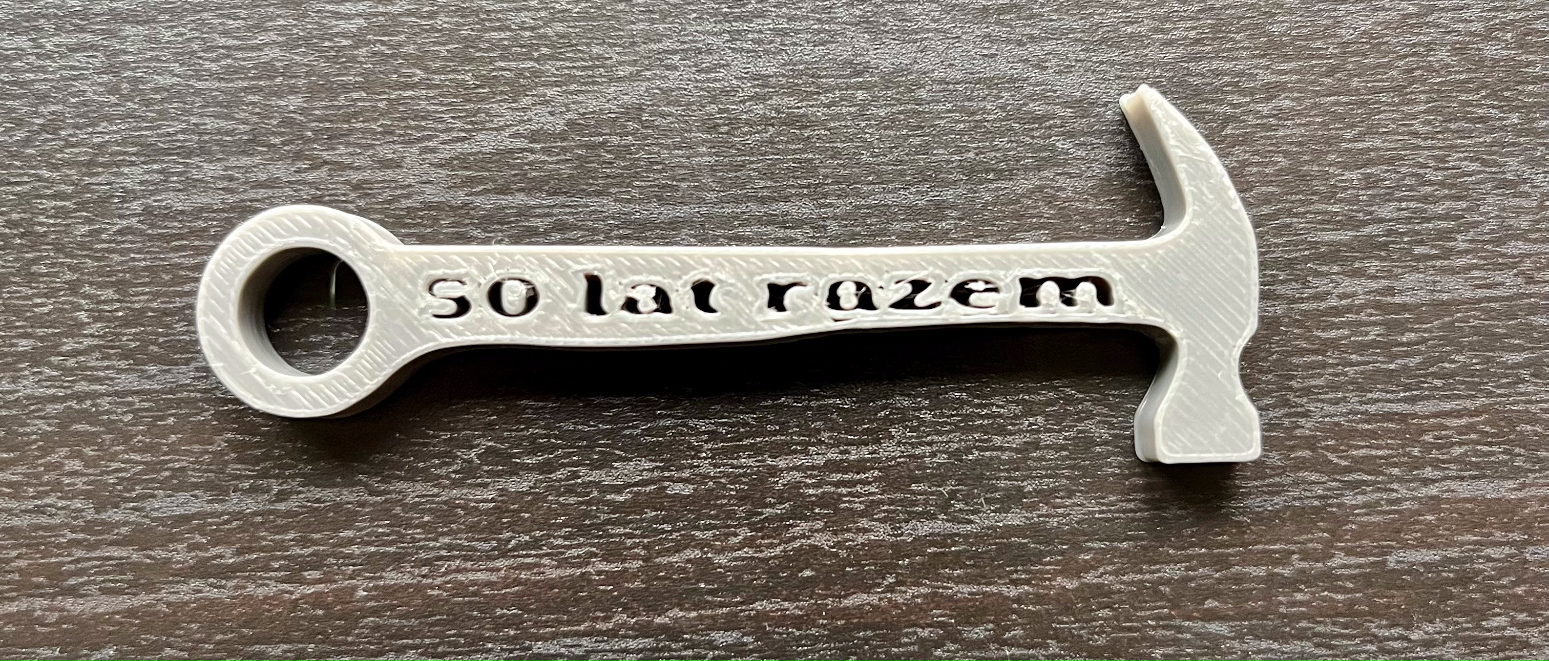 Hammer keychain 50 years